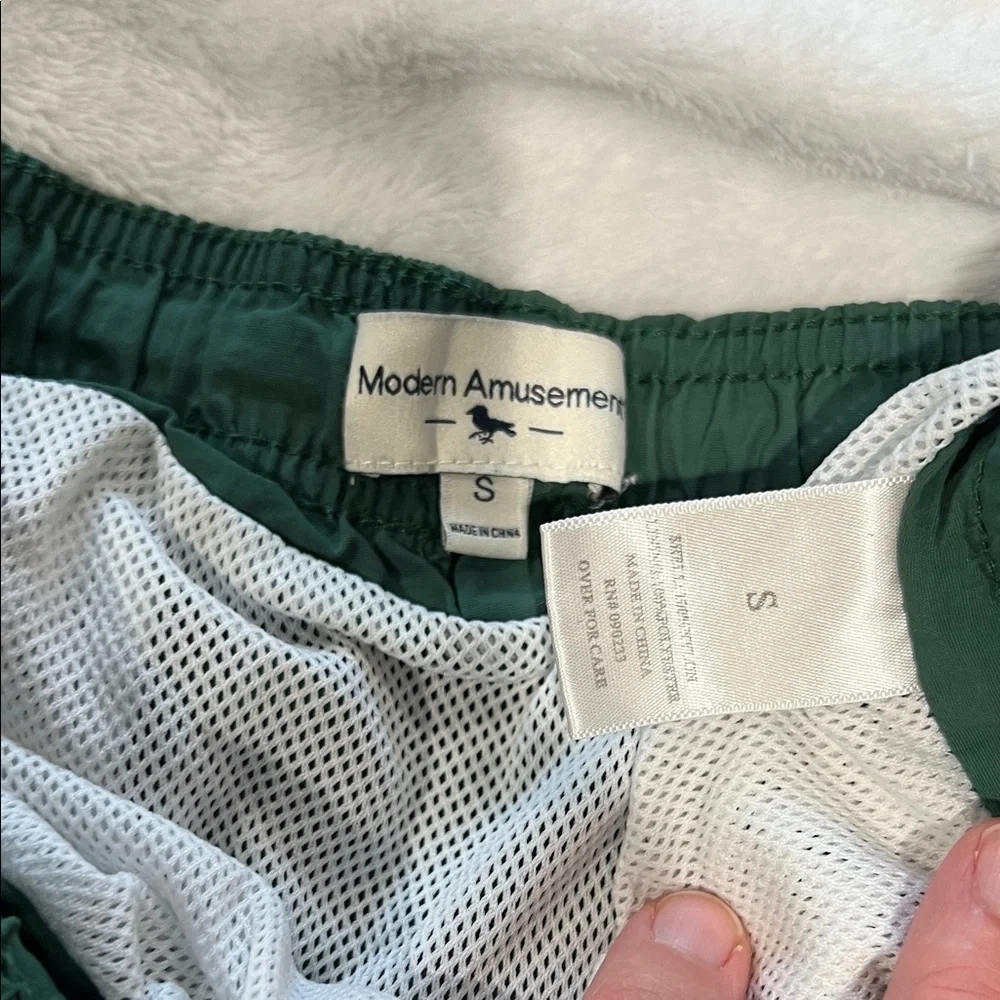 Modern Amusement Forest Green Swim Shorts Sz S